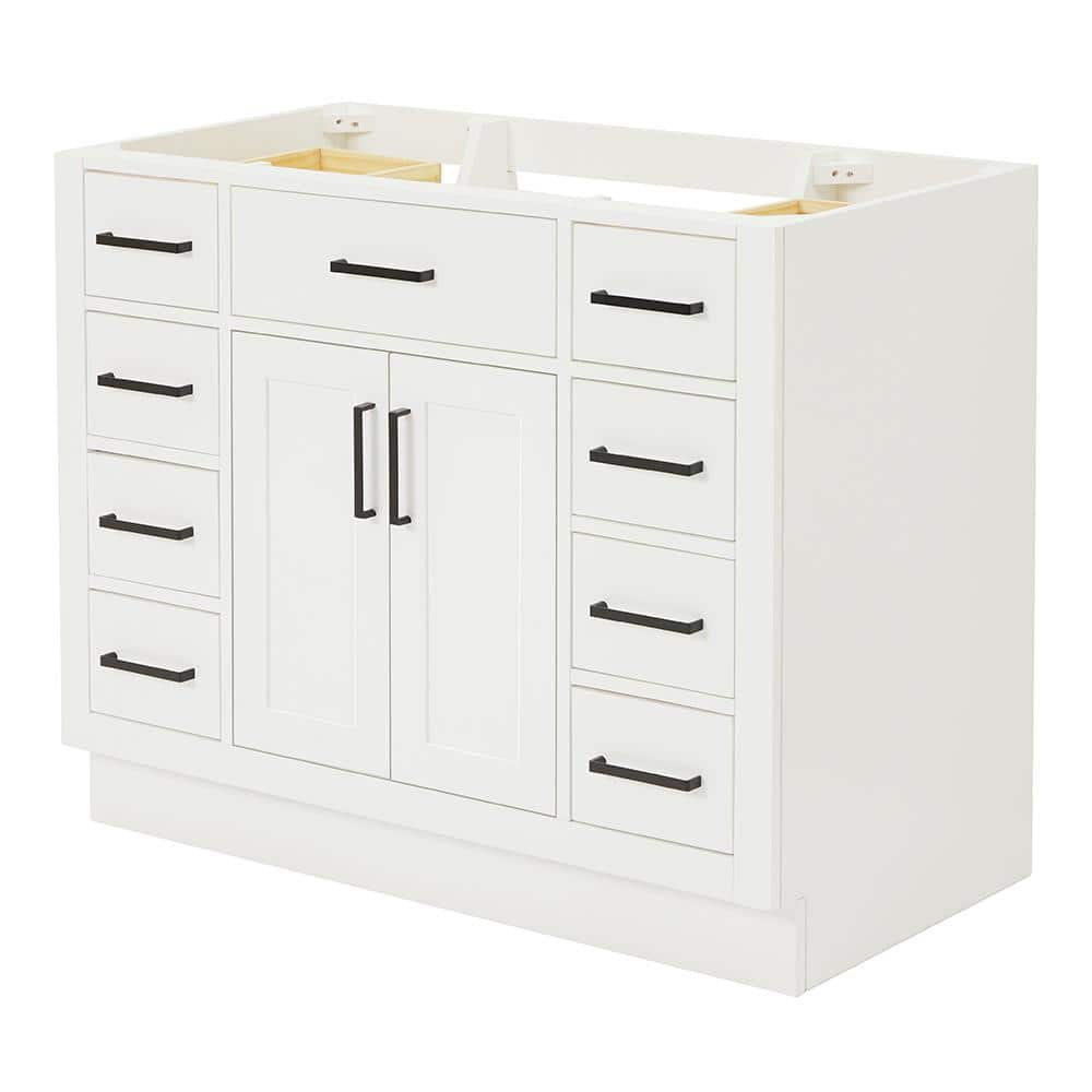 42'' White Wood Freestanding Single Bathroom Vanity Base