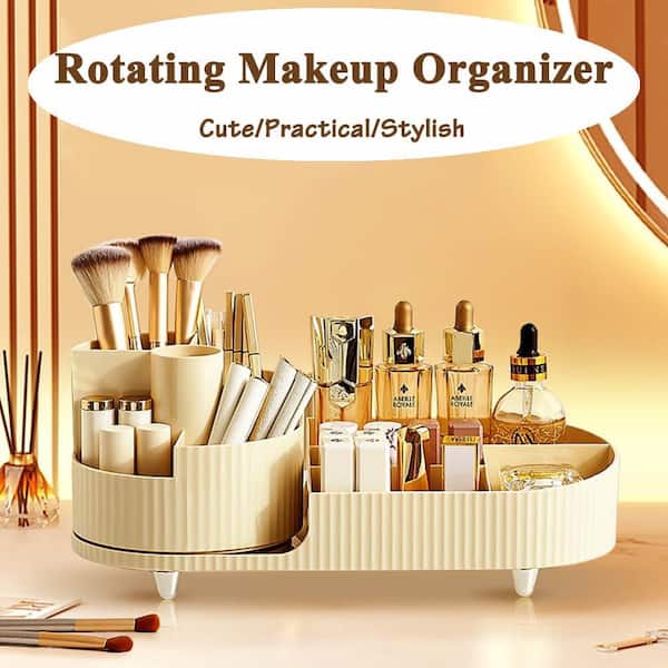 Aoibox Vanity Make-up Organizer with 360 Rotating Plastic