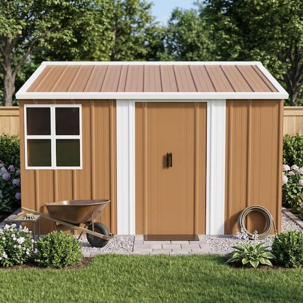 8 ft. x 10 ft. Heavy-Duty Metal Storage Shed with Windows