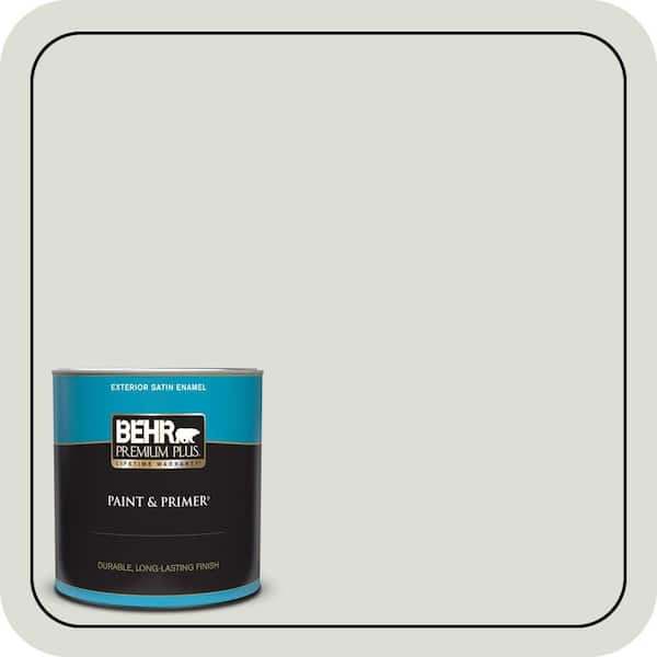 BEHR PREMIUM PLUS 1 qt. #ECC-48-2 Gulf Breeze Satin Enamel Exterior Paint & Primer