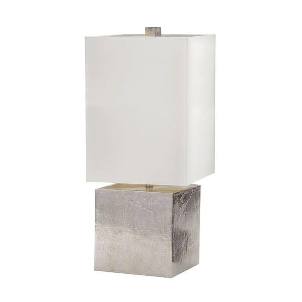 Titan Lighting Cement Cube 24 in. Nickel Table Lamp