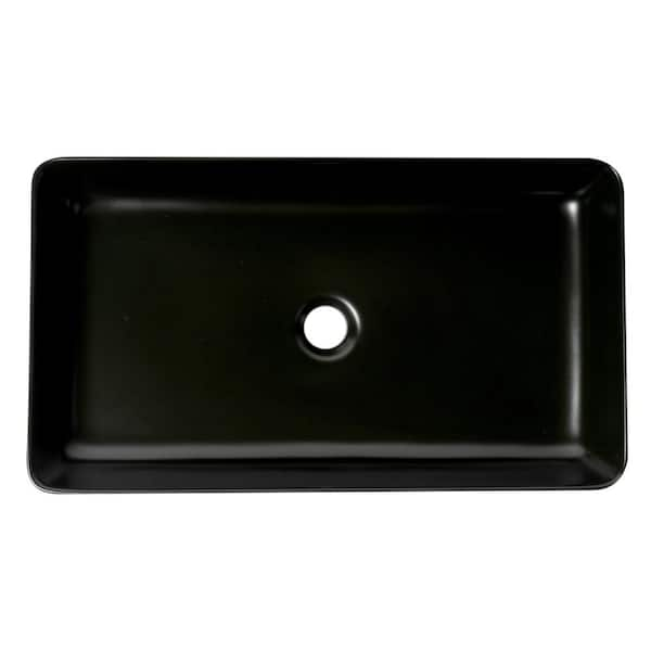 ALFI brand AB8055-BM Black Matte Ceramic Mushroom Top Pop Up Drain