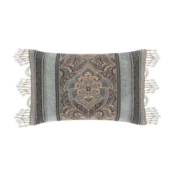 Unbranded Paulina Stone Polyester Boudoir 15x23" Decorative Throw Pillow
