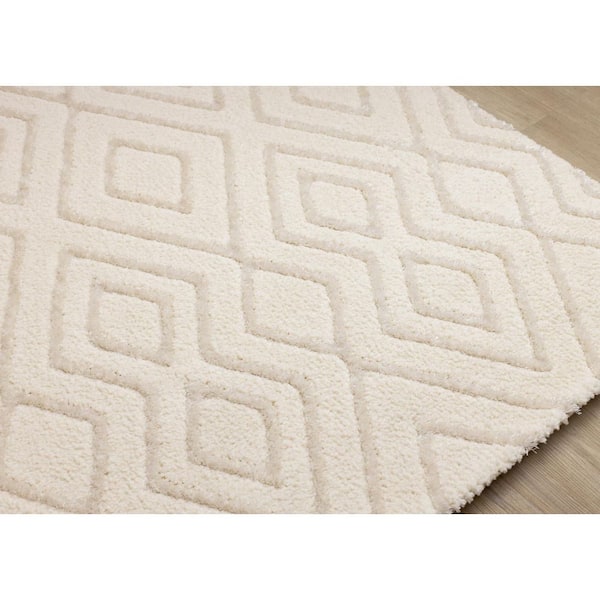 Tortuga Collections 7 ft. x 10 ft. Beige Patchwork/Tile/Mosaic, Tonal/Solid Indoor Area Rug