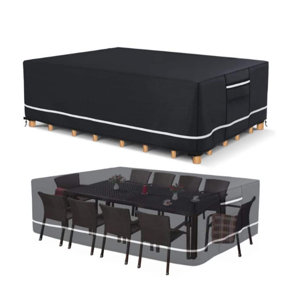 Patio Rectangular Furniture Cover Waterproof, UV Resistant, 126 in. L x 126