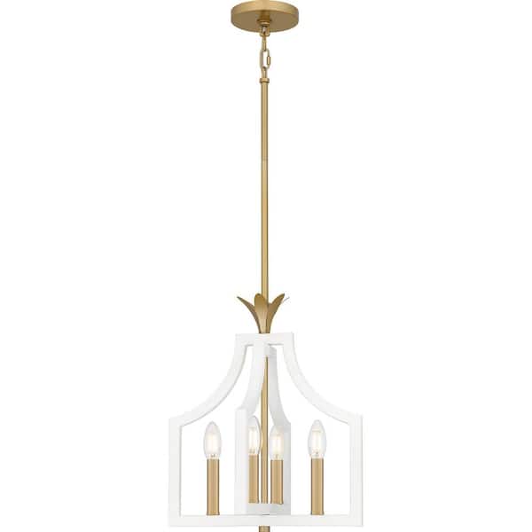 Dusty Lane 4-Light Matte White Pendant Light