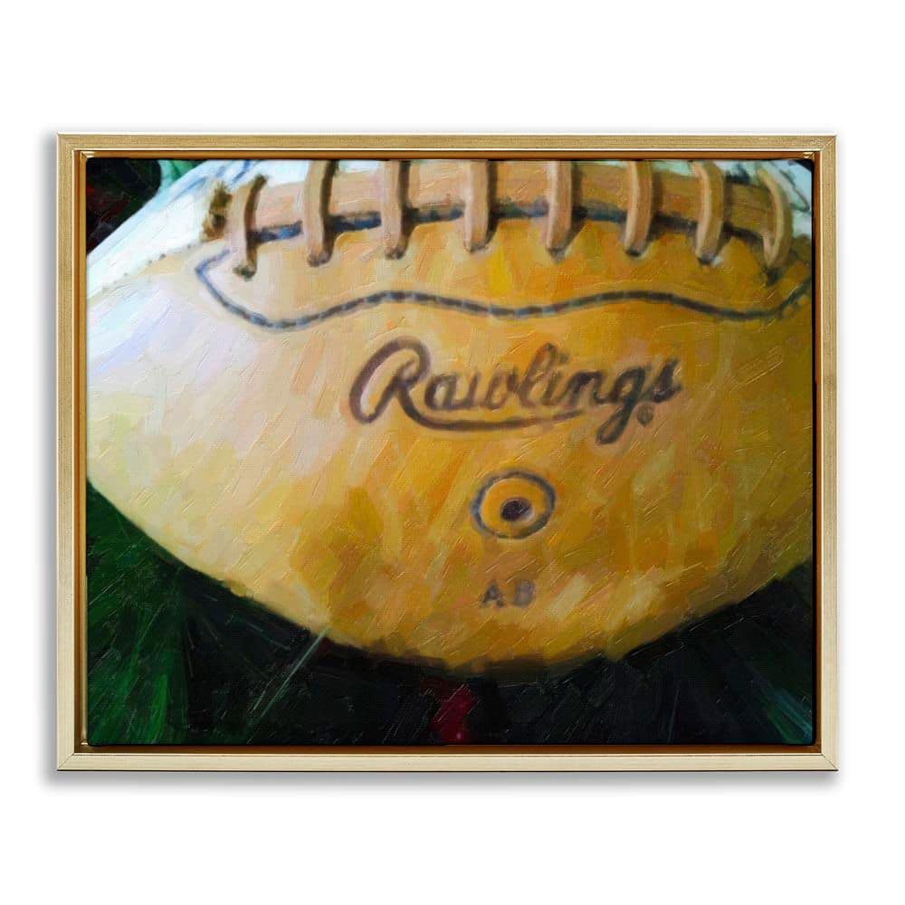 Painterly Team Football by Graffi*tee Studios Gold Floater Frame Sports Graphic Art Print 25 in. x 31 in. price history on PriceWatchPro