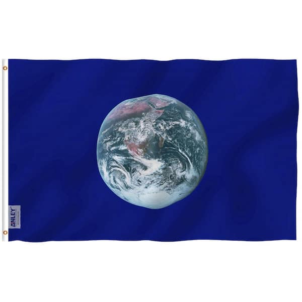 ANLEY Fly Breeze 3 ft. x 5 ft. Polyester Earth Day Flag 2-Sided Flags Banners with Brass Grommets and Canvas Header