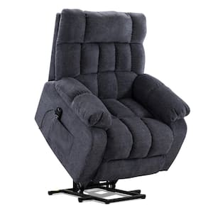 Classic 38.2 in. Gray Power Recline and Lift Massage Chair Sofa with Heating
