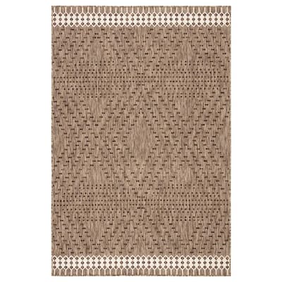 Decora Borders 5 ft. 3 in. x 7 ft. 6 in. Brown Area Rug