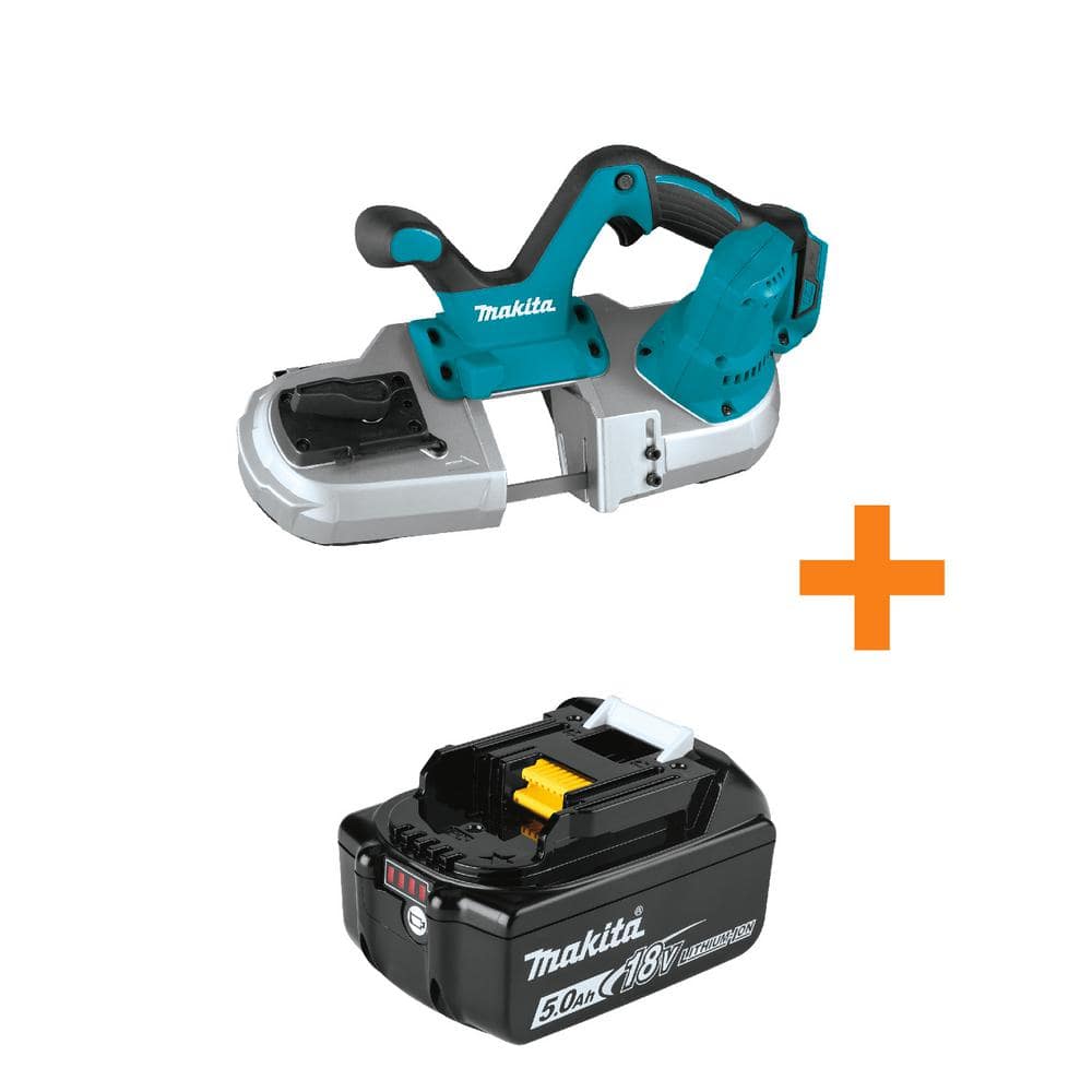 Makita 18V LXT Lithium Ion Cordless Compact Band Saw Tool Only with bonus 18V LXT Lithium Ion 5.0Ah Battery XBP03Z BL1850B The Home Depot