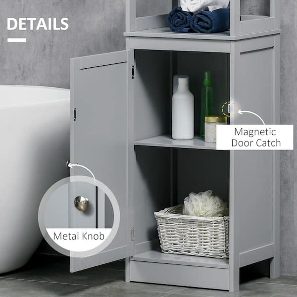 kleankin Narrow Bathroom Storage Cabinet with Drawer and 5 Tier