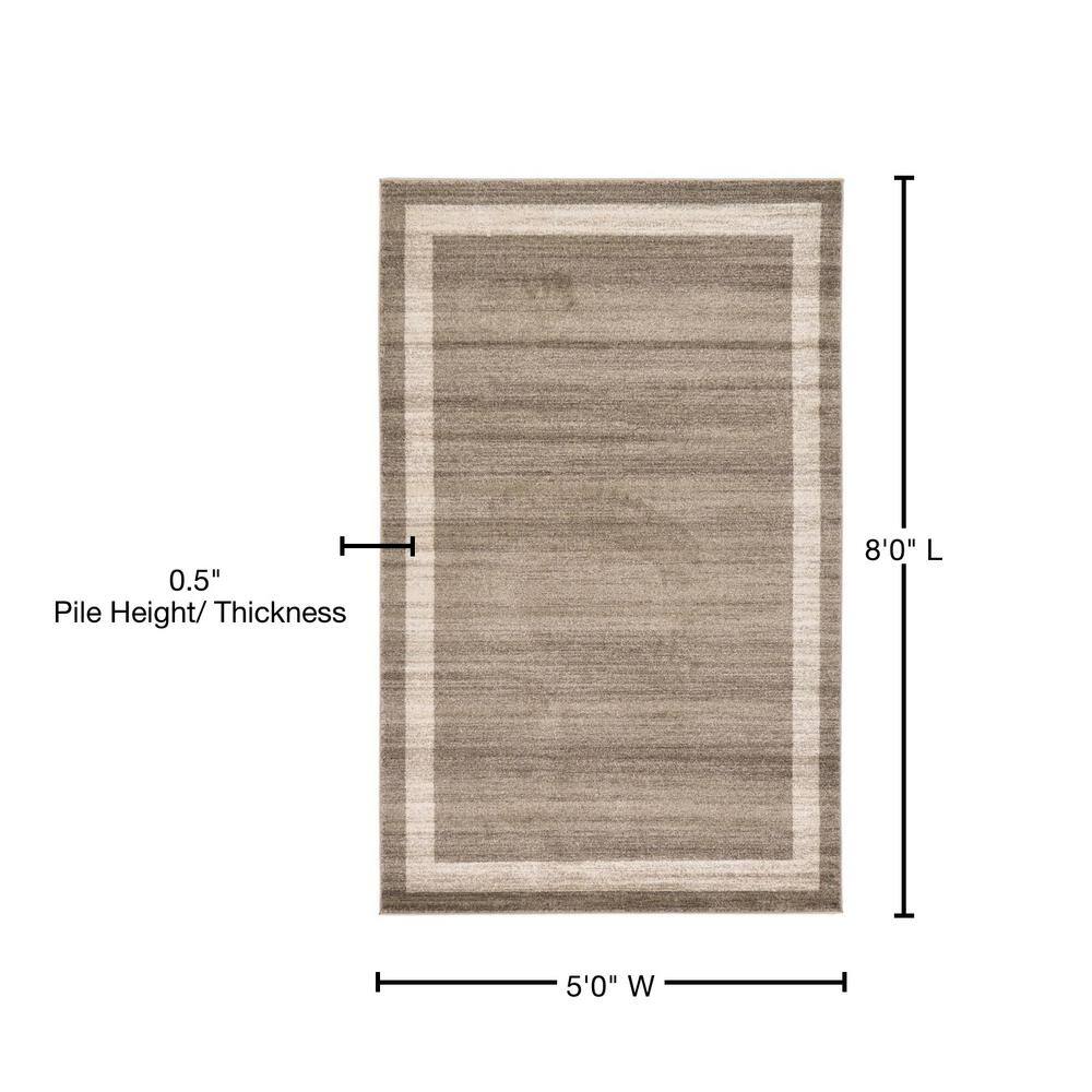 Handmade Tufted Easy-Care Reversible Rug in Light Brown/Beige