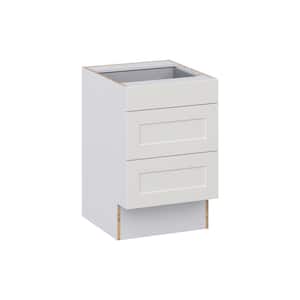 Littleton Painted Gray Recessed Assembled 21 in. W x 32.5 in. H x 23.75 in. D ADA 3 Drawers Base Kitchen Cabinet