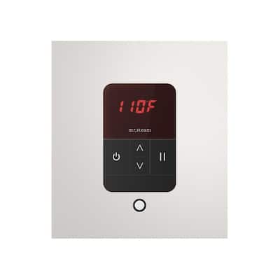 iTempo Square Steam Shower Control and Steamhead in White