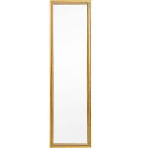 50 in. W x 14 in. H Large Rectangular PS Framed Wall Bathroom Vanity Mirror in Gold