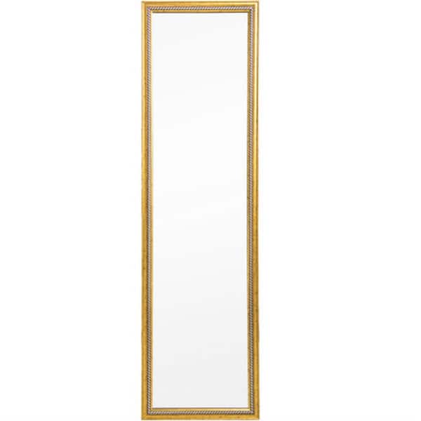 Unbranded 50 in. W x 14 in. H Large Rectangular PS Framed Wall Bathroom Vanity Mirror in Gold