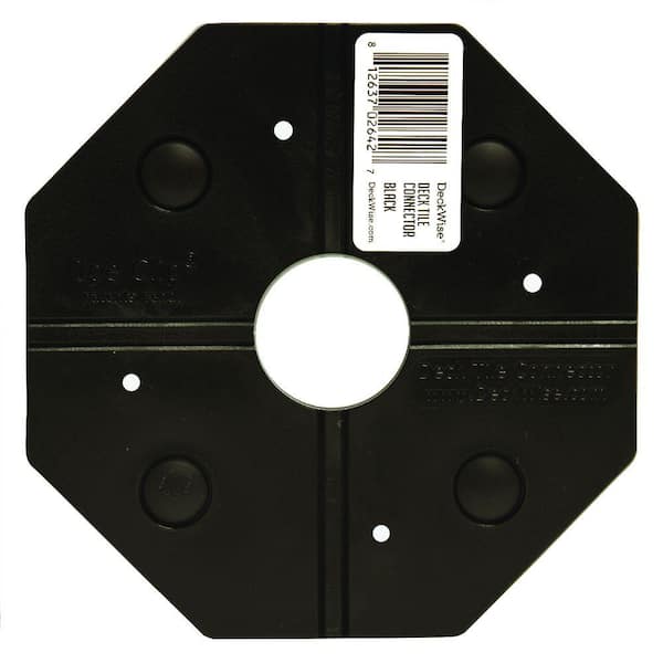 WiseTile Shadowline Black Hardwood Deck Tile Connector