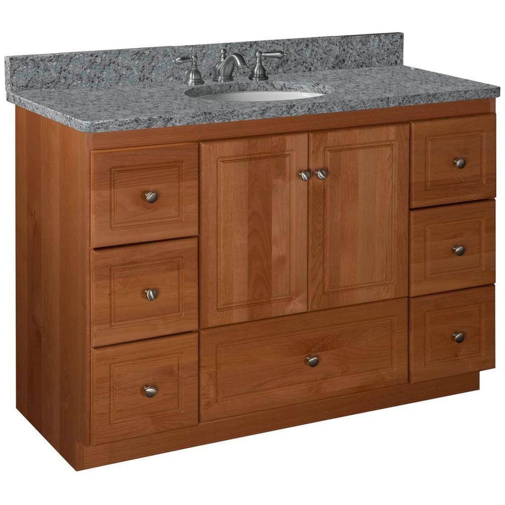 Ultraline 48 in. W x 21 in. D x 34.5 in. H Bath Vanity Cabinet without Top 
