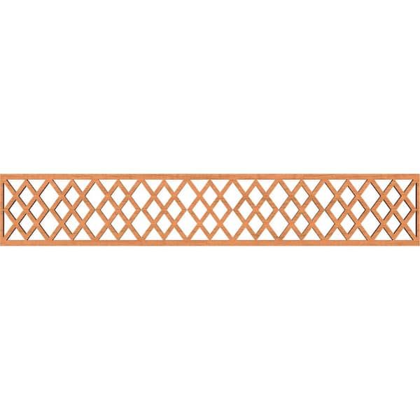 Ekena Millwork Hadley Fretwork 0.375 in. D x 46.625 in. W x 8 in. L Cherry Wood Panel Moulding