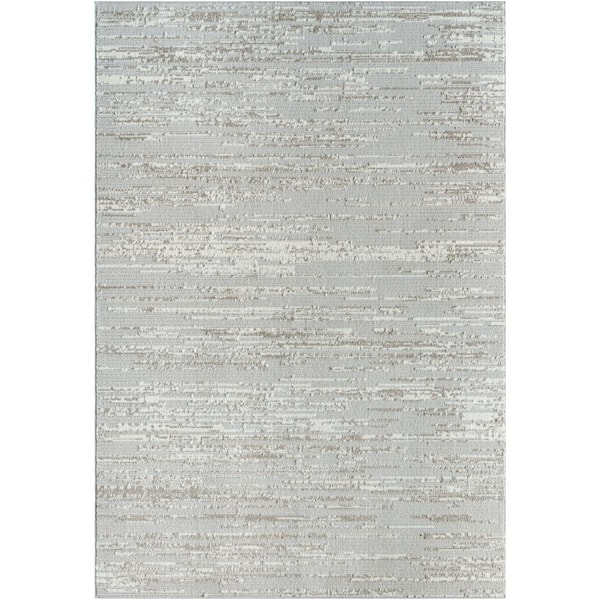 Livabliss Maguire Light Gray Abstract 8 ft. x 10 ft. Indoor Area Rug