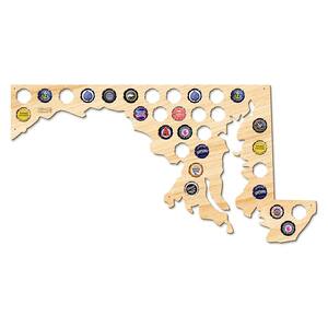 23 in. x 12 in. Large Maryland Beer Cap Map