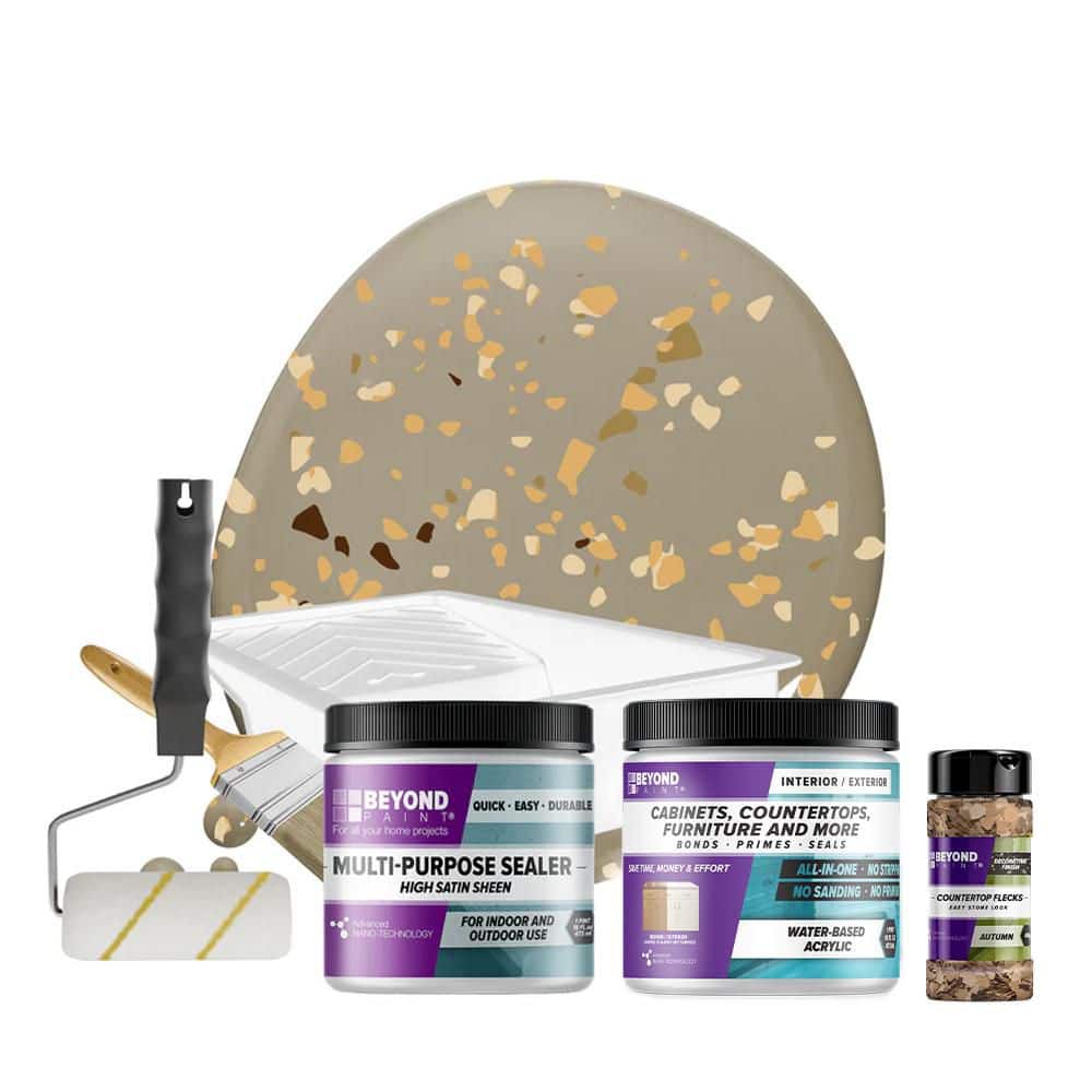 BEYOND PAINT Pebble Countertop Kit with Autumn Flecks BP55 - The Home Depot