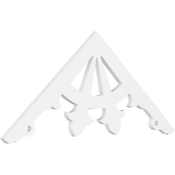 Ekena Millwork 1 in. x 48 in. x 20 in. (10/12) Pitch Riley Gable Pediment Architectural Grade PVC Moulding