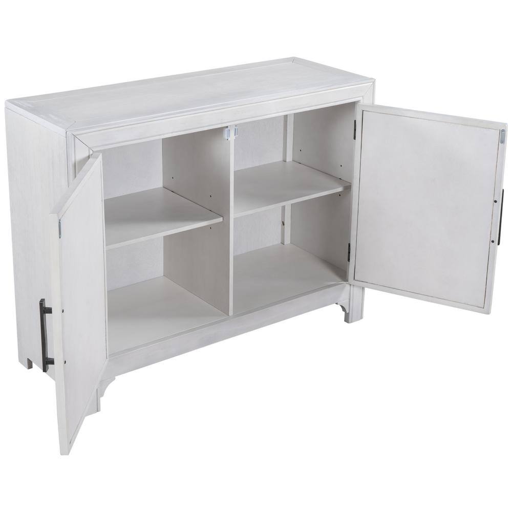 40 in. W x 15 in. D x 31.9 in. H Bathroom White Linen Cabinet