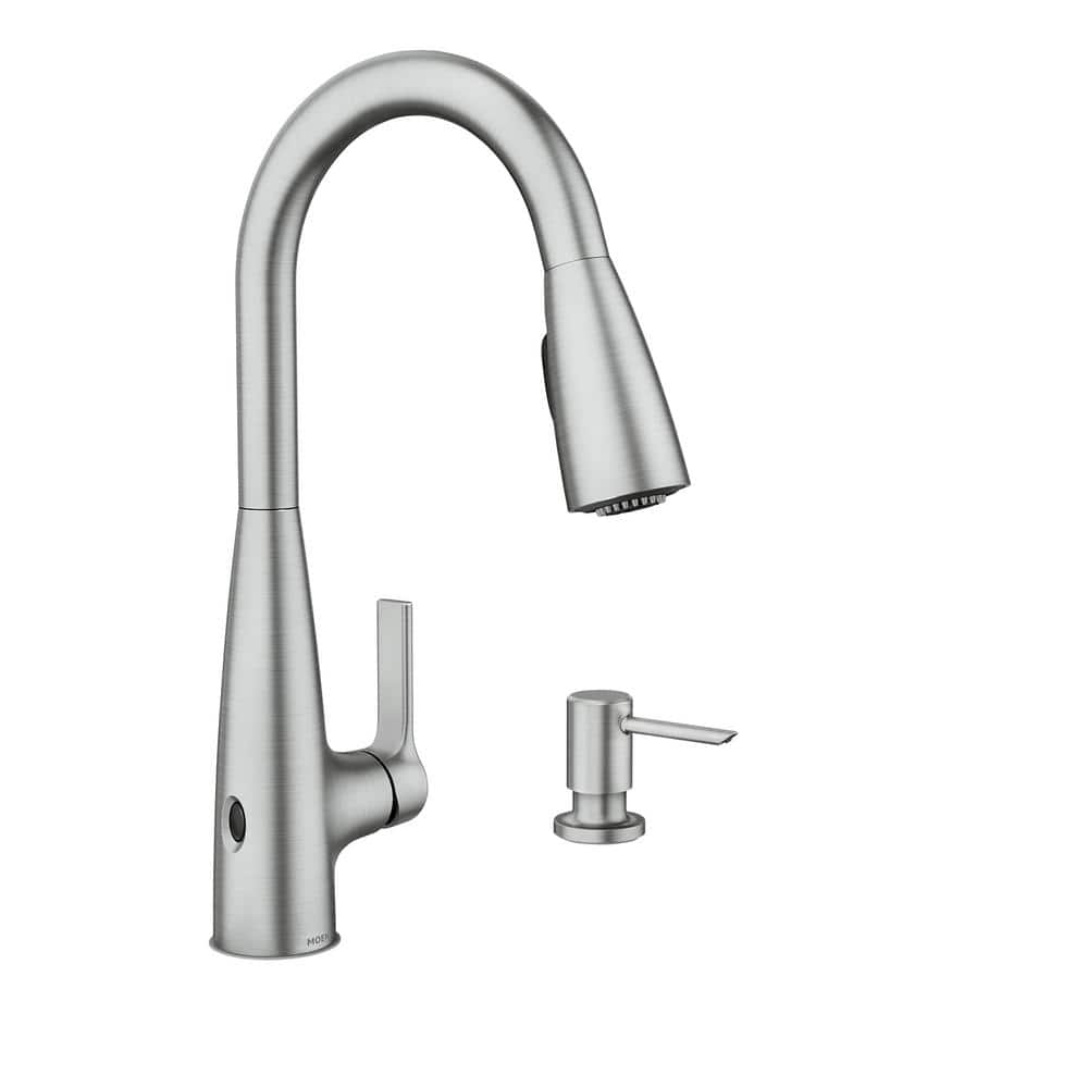 MOEN Haelyn Touchless Single-Handle Pull-Down Sprayer Kitchen Faucet ...