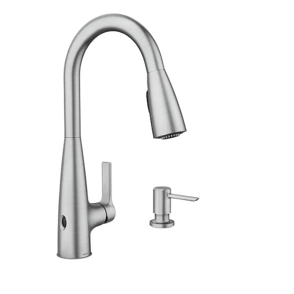 MOEN Haelyn Touchless Single-Handle Pull-Down Sprayer Kitchen Faucet with MotionSense Wave in Spot Resist Stainless Steel