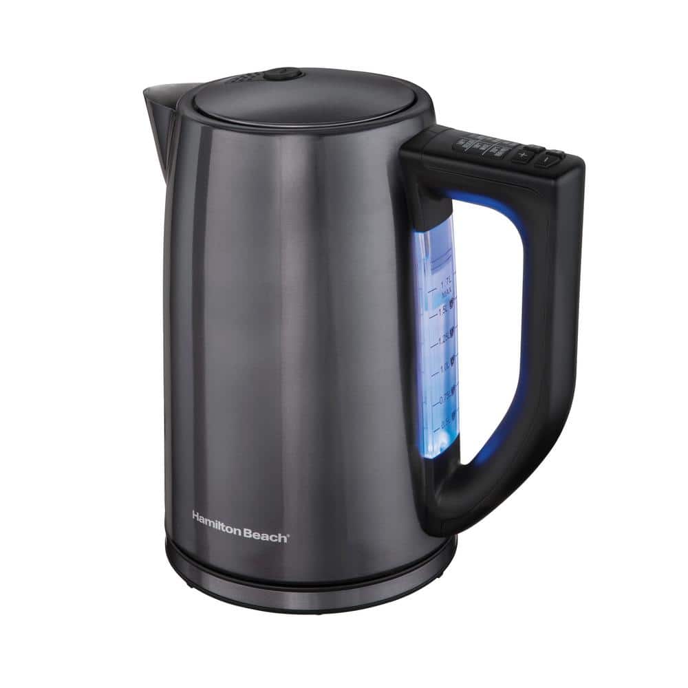 Hamilton Beach 1 Liter Electric Kettle, Stainless Steel and Black, New,  40901F 