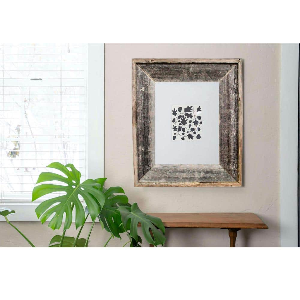 Rustic Weathered Gray Wood 16" x 20" Picture Frame