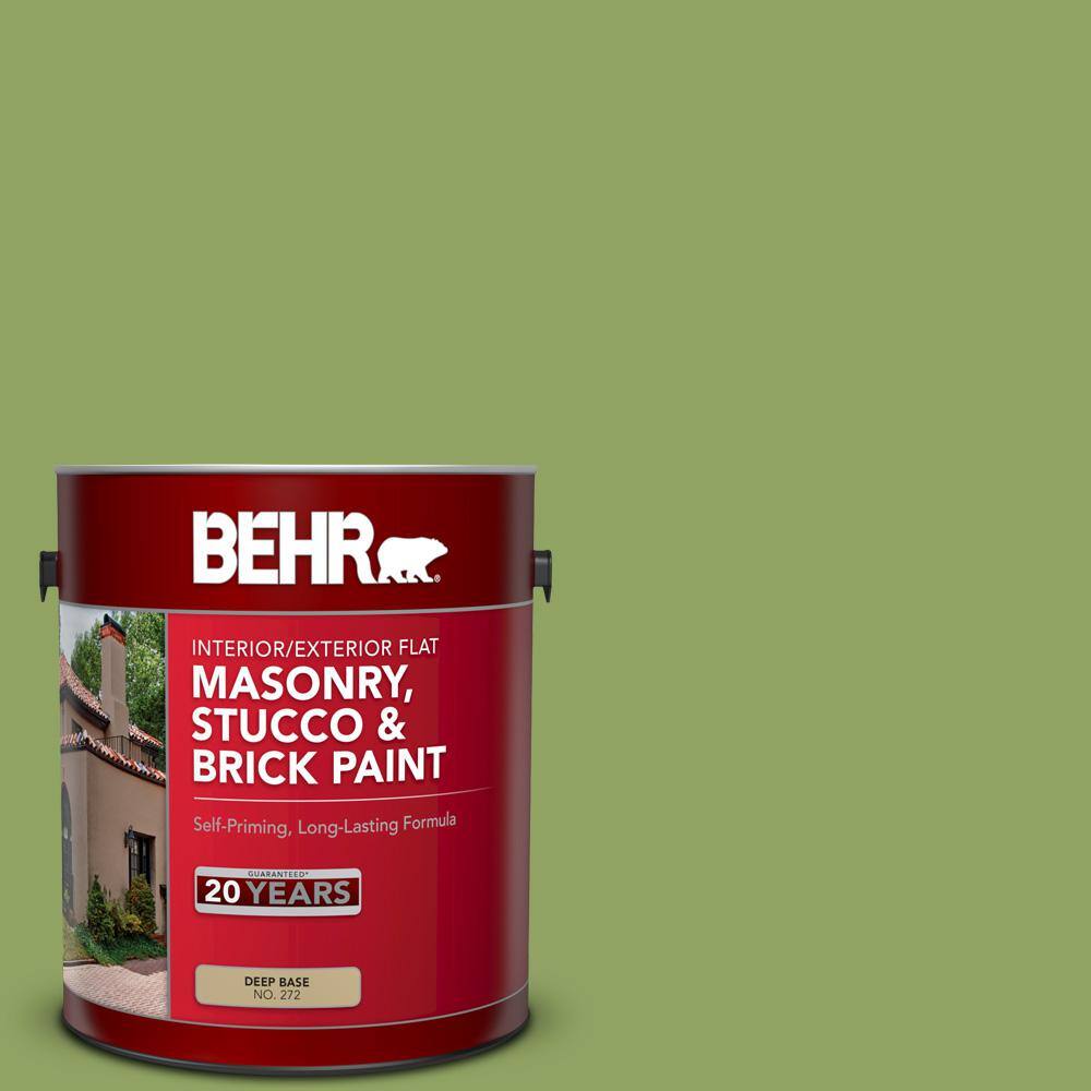 1 gal. #PPU10-04 New Bamboo Flat Interior/Exterior Masonry, Stucco and Bric