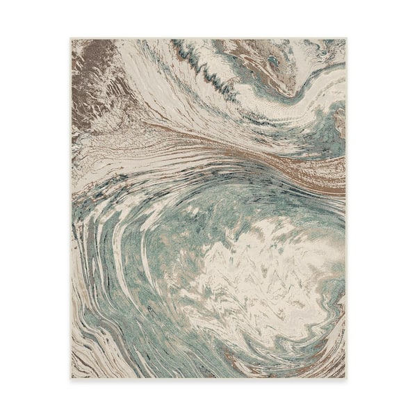 Machine Washable Rug with Standard Pad - Malaspina Natural Sage 8 ft. x 10 ft.