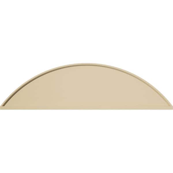 52 in. W x 14 in. H x 2 in. P Segment Arch Smooth Signature Urethane Pediment, Primed Tan