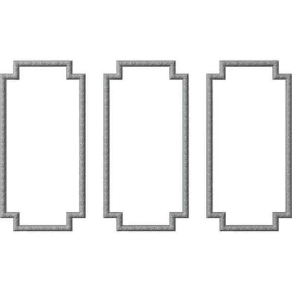 Ekena Millwork 24 in. W x 48 in. H Unfinished Polyurethane Sellek Panel Moulding Kit (Triple Panel)