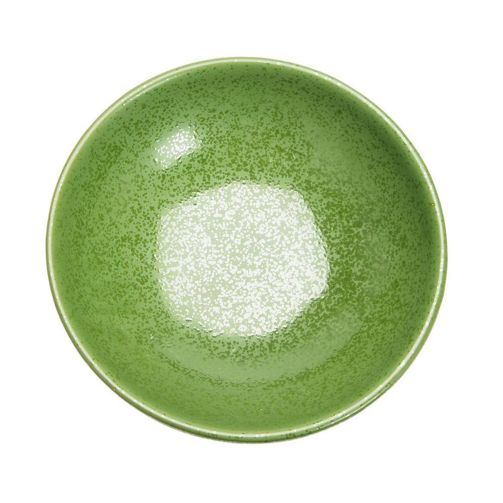 Matte Green Ceramic Footed Serving Bowl, 12.75"