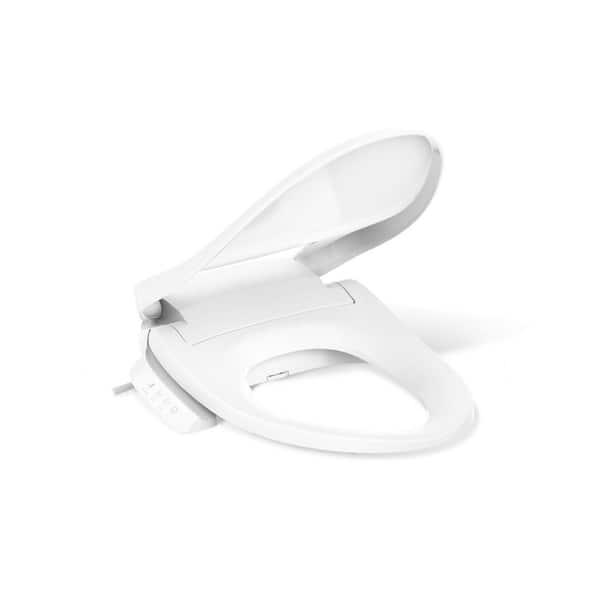 Purewash E525 Electric Heated Bidet Seat for Elongated Toilets in White