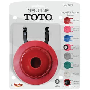 Genuine TOTO 3 in.Universal, Adjustable Toilet Tank Flapper with Stainless Steel Chain