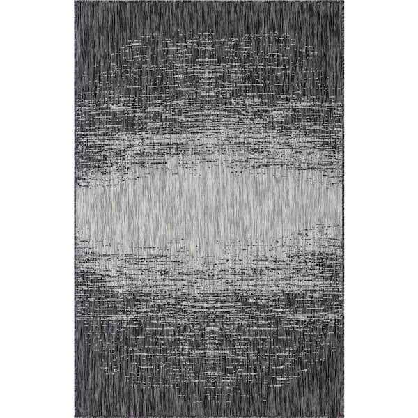 Gray Ombre Outdoor 7 ft. x 10 ft. Area Rug