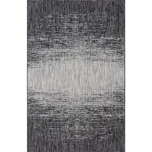 Gray Ombre Outdoor 6 ft. x 9 ft. Area Rug