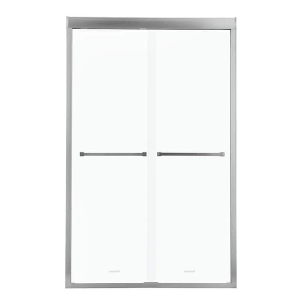 Sarlai 48 in. W x 76 in. H Neo Angle Sliding Semi Frameless Corner ...