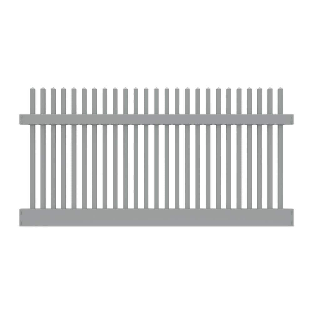 Barrette Outdoor Living Yukon 4 ft. x 8 ft. Gray Classic Picket ...