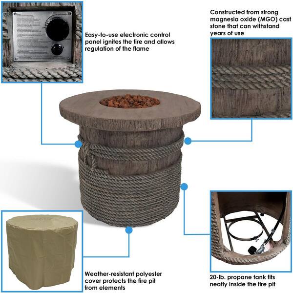 rope and barrel fire pit