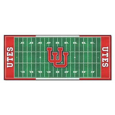 University of Utah 3 ft. x 6 ft. Football Field Rug Runner Rug