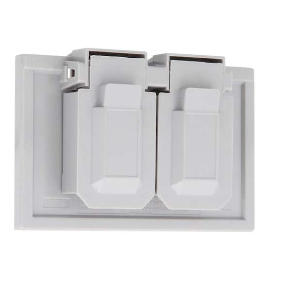 Leviton 4976-gy 1 Gang Weatherproof Duplex Receptacle Cover
