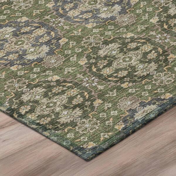 Chantille Machine Washable Indoor/Outdoor Abstract ACN2918 Olive 2 ft. x 3 ft. Accent Rug