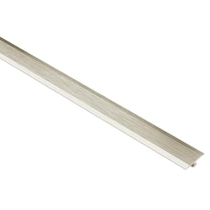 Vinpro-T Brushed Nickel Anodized Aluminum 17/32 in. x 8 ft. 2-1/2 in. Metal Resilient Tile Edge Trim
