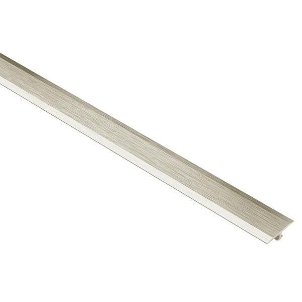 Schluter Systems Vinpro-T Brushed Nickel Anodized Aluminum 17/32 in. x 8 ft. 2-1/2 in. Metal Resilient Tile Edge Trim